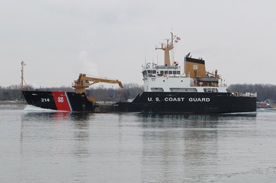 USCG Hollyhock coming back to her home port (Port Huron) after working in the lower river.