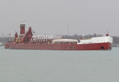 Joseph H. Thompson and tug Joe Thompson, Jr. going from Stoneport, MI to Lorain, OH.