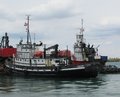 Tugs Manitou and Thomas R. Morrish at the Malcolm Marine Dock.