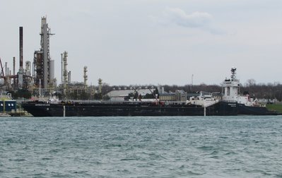 Tug Everlast and barge Norman McLeod at the Corunna Shell Dock.