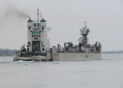 Tug Samuel deChamplain and barge Innovation on their way to Detroit.
