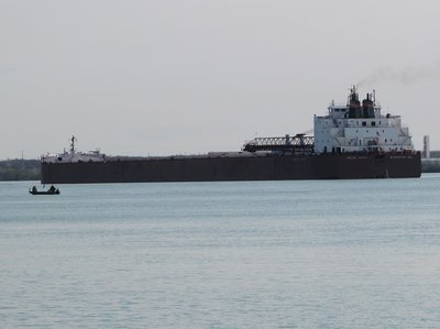 Mesabi Miner left anchorage, headed down river, and began waiting for her turn at RECOR.