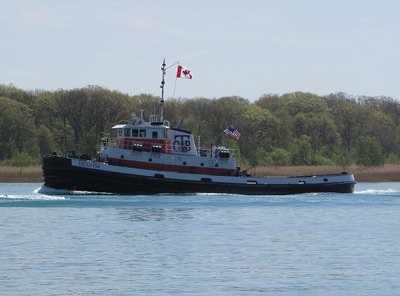 Snappy-looking tug! You could hear/feel her coming up the river!