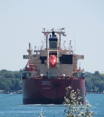 Almost missed Federal Bristol, moving faster than I was, on her way to Montreal for fuel and supplies before starting her trip to Vera Cruz, Mexico.