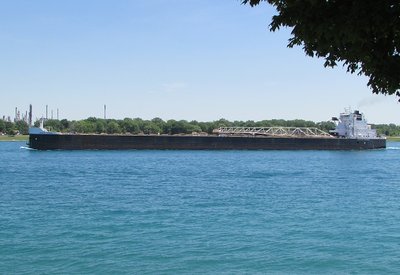 American Mariner sailing up river to Cedarville.